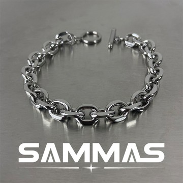 SAMMAS 鈦鋼手錬 古巴手錬 冷淡風 手鏈  粗手鍊 醫療鋼 316L 嘻哈手鍊  高級 OT扣 情侶手錬 手環
