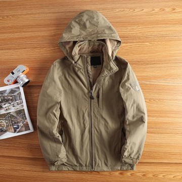 美式戶外沖鋒衣加絨外套男秋冬季外貿大碼寬松防風防水加厚夾克潮