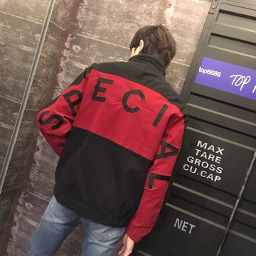 TOP_Korea 正韓 立領拼色教練外套 H417