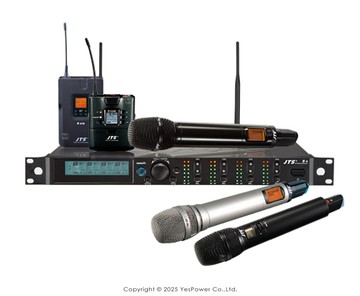 R-4系統 JTS UHF四頻道無線麥克風系統 附四支手持麥克風