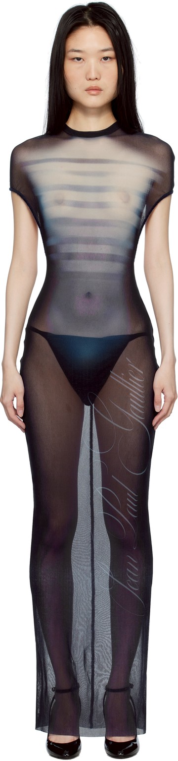 Jean Paul Gaultier 海军蓝 Le Mâle Open-Backed 连衣裙