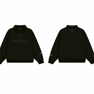 INNERSECT 三生萬物 半拉鍊衛衣 字母 上衣 長袖 美式 純色 INN23FWTHD57