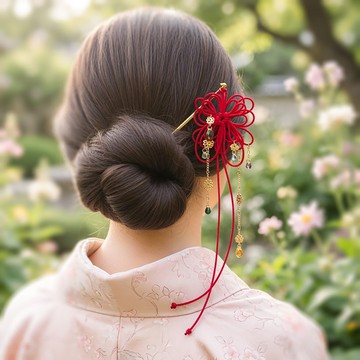 手工裝飾結髮簪 : 彩與無垢