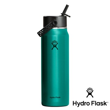 【Hydro Flask】寬口吸管輕量真空保溫鋼瓶32oz『翠綠』HLW32LWFS 戶外 露營 登山 健行 休閒 時尚 保溫瓶