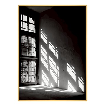 窗影 掛畫  59.4 x 42cm  木色