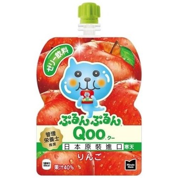 【拉拉寵物小舖】日本原裝 酷兒 Qoo 果凍飲 125ml 隨手包 蘋果風味 凍飲品 飲料