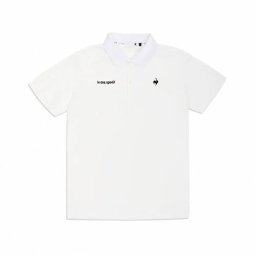 男款白色防污防曬透氣短袖POLO衫