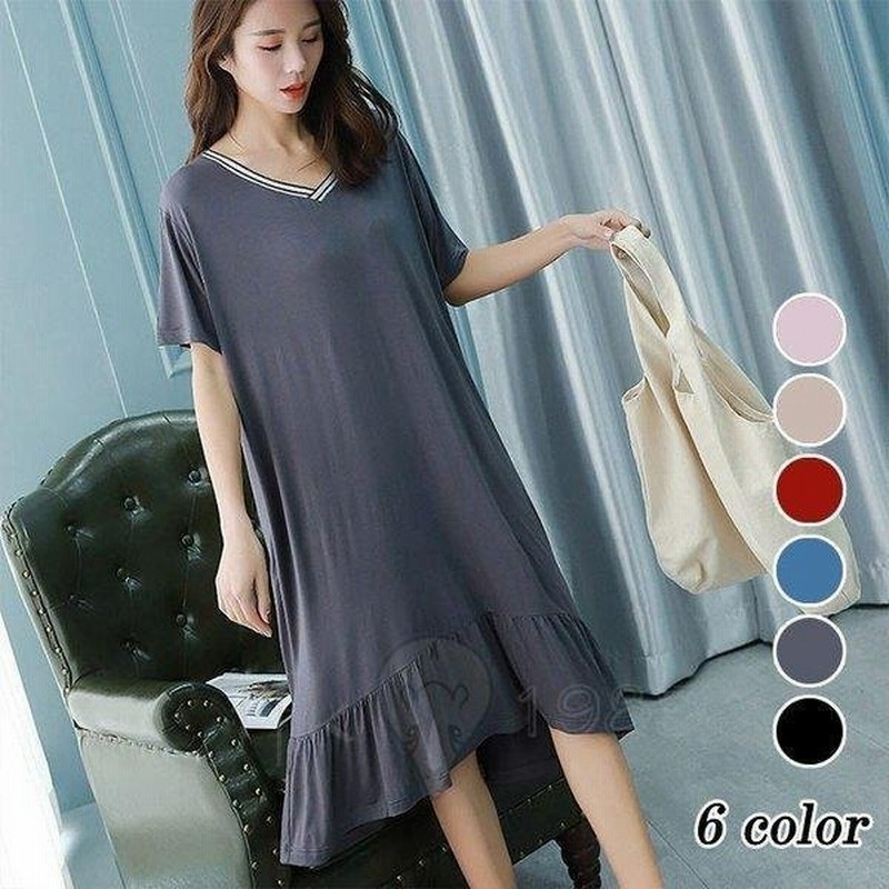 パジャマ レディース 春 秋 夏パジャマ ワンピース ロングネグリジェ 五分袖 綿 パジャマ Vネック ルームウェア ワンピースタイプ 寝巻き 部屋着 ネグリジェ 通販 Lineポイント最大0 5 Get Lineショッピング