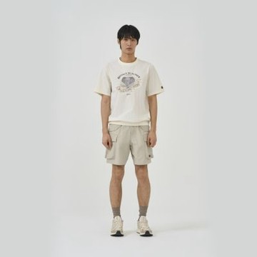 BBC EARTH 男 GRAPHIC WOVEN SHORT SLEEVE T-SHIRTS 短袖上衣 米白 BE52MW05M400