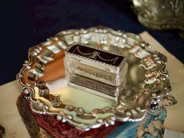 1856年倫敦製純銀蓋 ✕ 手工切割水晶罐