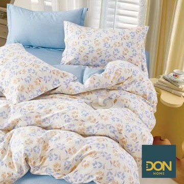 DON 100%精梳純棉床包枕套組-雙人-晨露芳華