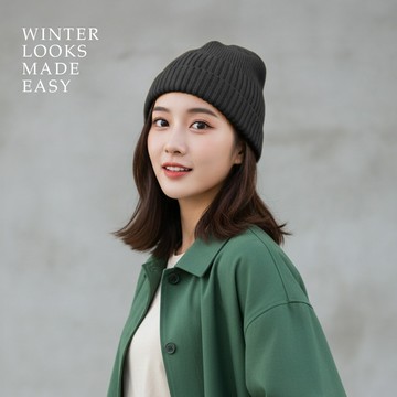 【經典不敗款】韓版毛帽/毛線帽 帽子 聖誕禮物 交換禮物 情人節 生日禮物 男生 女生(黑色)