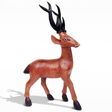 泰國工藝木雕家居裝飾品擺件 鹿 東南亞進口現代創意客廳臥室擺設1入