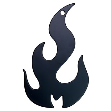 日月鉄工所 火焰掛勾 碳鋼表面  8.6 x 5.5 x 2cm  黑色  32g  1個