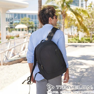 【Travelon美國防盜包】URBAN防盜城市後背包TL-43501黑/商務包/電腦包/休閒旅遊包