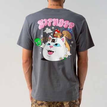 RIPNDIP LOST MINDS TEE 灰色 短袖T恤 中指貓 台灣總代理-ALL
