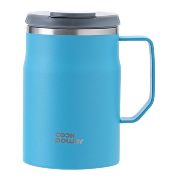 cook power 鍋寶 內陶瓷保溫/保冰辦公杯  500ml  薄荷藍糖  1個
