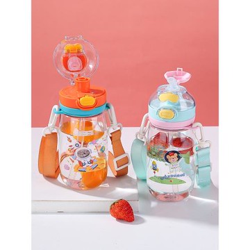 吸管水杯女生高顏值夏天新款雙飲塑料杯子兒童學生上學專用水壺