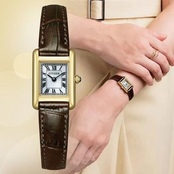 CITIZEN 星辰 LADYS系列 限量 光動能 復古方形 女錶 送禮 禮物 推薦 EG2797-13A