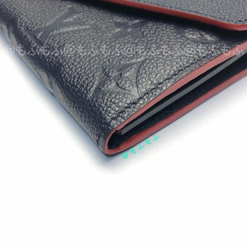 ルイヴィトン ポルトフォイユ サラ アンプラント マリーヌルージュ 紺