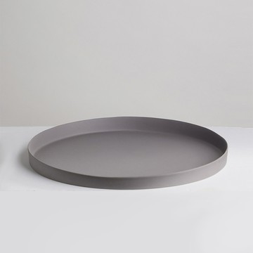 3,co｜水波系列圓形托盤(4號) - 灰
