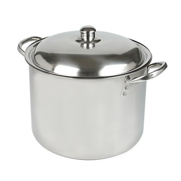 AOK 304歐洲高鍋 加高不鏽鋼雙耳湯鍋含蓋 導熱均勻 適用多種爐具  30cm  1個