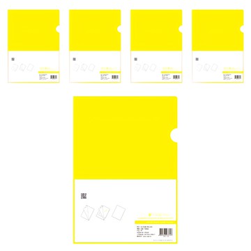 ECO Chungwoon colorchip A4 L型文件夾 黃色 20入  5組