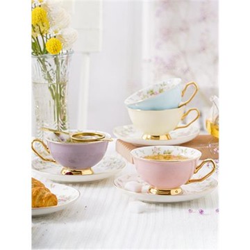 英式田園風咖啡杯碟150ml (禮盒裝)