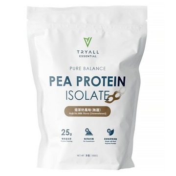 TRYALL Essential Pure Balance 極粹豌豆植物蛋白 焙茶奶風味  1kg  1個