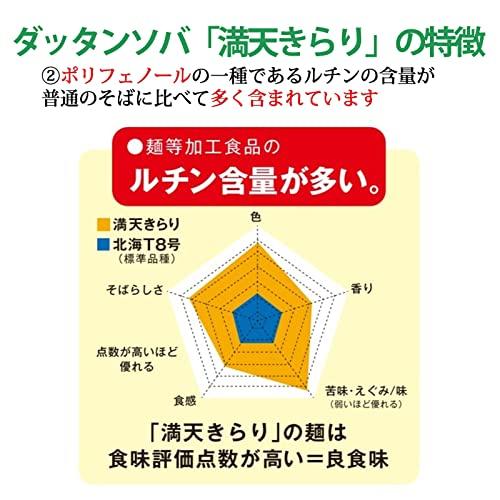 小林食品北海道産 満天きらり韃靼そば 乾麺 200g 3袋