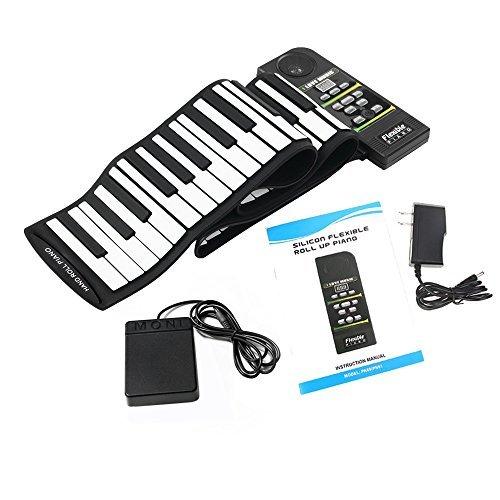 an-do-er 88 Key Electronic Piano Keyboard Silicon Flexible Piano with Loud Speaker and Foot Pedal