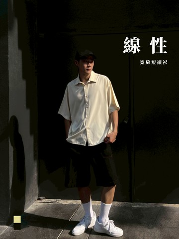 [1atm] 線性-寬肩短襯衫