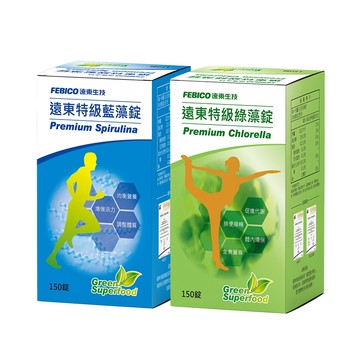 febico 特級藍藻150錠+特級綠藻150錠 (3+3組合)