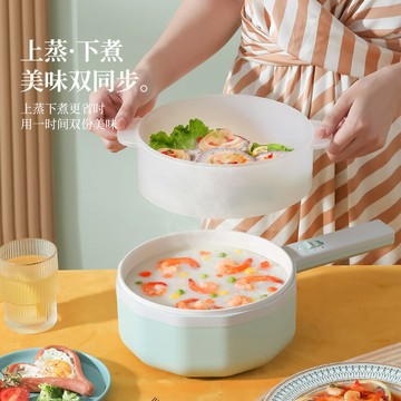 出口歐美110V多功能一體鍋電火鍋學生1.5L電泡面鍋宿舍迷你電煮鍋【宜家良品百貨】