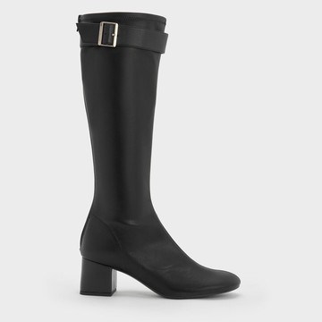 Gerry 釦環粗跟長靴