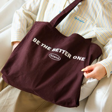 sobag秋冬百搭大容量帶拉鍊單肩帆布包女艺文休閒ins通勤大托特包