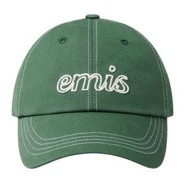 韓國 emis LETTERING LOGO WHITE STITCH BALL CAP 白色車線字母棒球帽 綠色GREEN