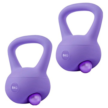 AD-ROCKET 居家軟式壺鈴  2個  紫色  8kg