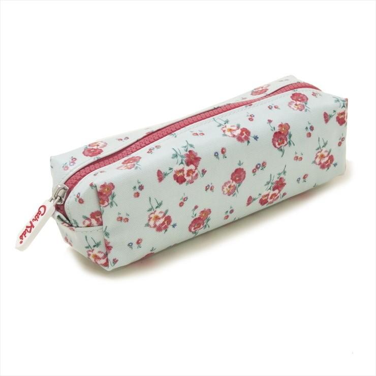 Cath Kidston ペンケース PENCIL CASE 789554 レディース PANSIES MINI GREEN ライトグリーンフラワー柄  キャスキッドソン | LINEブランドカタログ