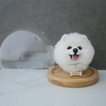 白博美客製化羊毛氈  寵物客製 公仔