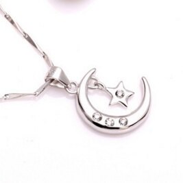 現貨+預購 925純銀項鍊 吊墜-典雅簡約精緻星夜母親節生日情人節禮物女配件73v167【獨家進口】【米蘭精品】