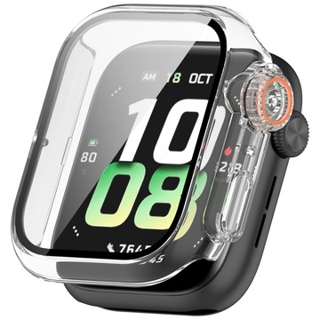 適用於 Honor Watch 5 保護套保險槓屏幕保護膜配件的 PC+鋼化玻璃外殼