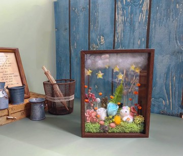 新春送禮馬年相框夜燈星星會發出光永生玫瑰乾燥花馬上有錢花