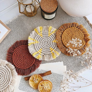 Macrame 圓形杯墊 可訂製配色