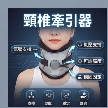 現🔥貨 充氣頸托 頸椎牽引器 護頸固定器 支撐固定頸托 護頸椎 脖子僵硬舒緩 可調頸托 頸椎保護 拉脖子牽引器