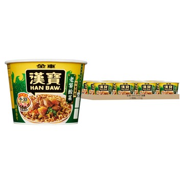 金車 HAN BAW 漢寶 老饕酸菜牛雙寶麵 212g  12個裝