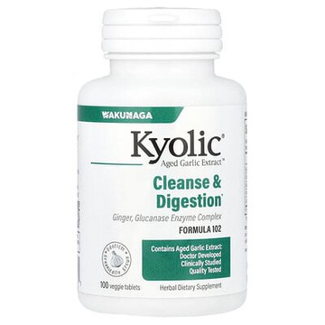Kyolic, 陳蒜提取物™，清洗和消化，配方 102，100 片素食片