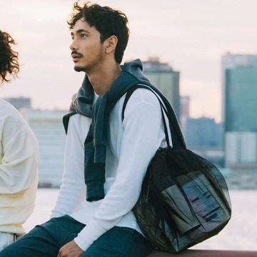 燈籠型戶外系列秒收環保時尚網袋-大25L-黑色