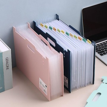 【臺灣-出貨】A4大容量風琴包辦公桌面資料收納學生用試卷夾證件收納重要文件夾061E