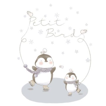 韓國Petit Bird竹纖維嬰幼兒防水保潔床墊  企鵝家族-100x130cm